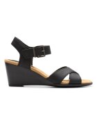 Clarks Кожени полускосени сандали Черен