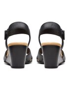 Clarks Кожени полускосени сандали Черен
