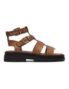 Clarks Кожени сандали Orinoco Cove с каишки с тока Канелено кафяво