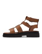 Clarks Кожени сандали Orinoco Cove с каишки с тока Канелено кафяво