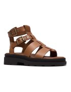 Clarks Кожени сандали Orinoco Cove с каишки с тока Канелено кафяво