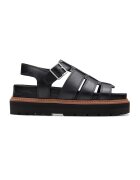 Clarks Кожени сандали с равна платформа