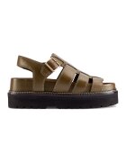 Clarks Кожени сандали с равна платформа