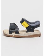 Clarks Кожени сандали Spiney Step K с велкро - Прашно синьо/Тъмносин