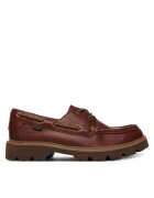 Clarks Мъжки мокасини - естествена кожа - кафяви - синтетичен материал