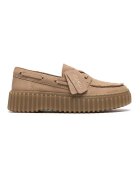 Clarks Мокасини Torhill от набук Розова сьомга