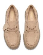 Clarks Мокасини Torhill от набук Розова сьомга