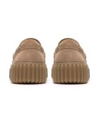 Clarks Мокасини Torhill от набук Розова сьомга