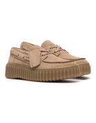 Clarks Мокасини Torhill от набук Розова сьомга