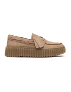 Clarks Мокасини Torhill от набук - Розова сьомга -