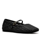Clarks Пантофки Livia стил Mary Jane със сплетен дизайн Избеляло черно