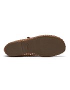 Clarks Пантофки Livia стил Mary Jane със сплетен дизайн Канелено кафяво