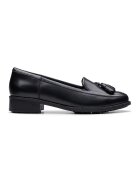 Clarks Скосени кожени мокасини Edge с пискюли