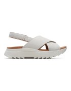 Clarks Скосени сандали Dashlite с кръстосани каишки - Слонова кост