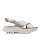 Clarks Скосени сандали Dashlite с кръстосани каишки - Сребрист