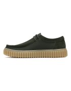 Clarks Текстилни кежуъл мокасини Torhill с велур Тъмнозелен