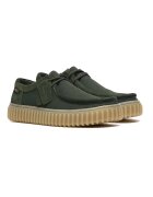 Clarks Текстилни кежуъл мокасини Torhill с велур Тъмнозелен