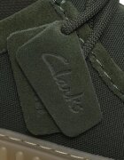 Clarks Текстилни кежуъл мокасини Torhill с велур Тъмнозелен