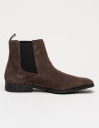 Clarks Велурени боти Paulton Easy тип Chelsea Кафяв