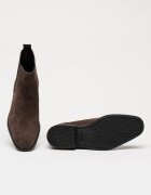 Clarks Велурени боти Paulton Easy тип Chelsea Кафяв