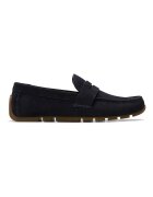 Clarks Велурени мокасини Corsley Bar Избеляло черно/Антрацитно сиво