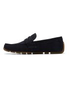 Clarks Велурени мокасини Corsley Bar Избеляло черно/Антрацитно сиво
