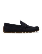 Clarks Велурени мокасини Corsley Bar - Избеляло черно/Антрацитно сиво