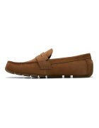 Clarks Велурени мокасини Corsley Bar Канелено кафяво