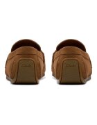 Clarks Велурени мокасини Corsley Bar Канелено кафяво