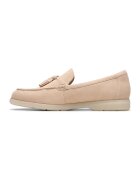 Clarks Велурени мокасини Narini Edge Бежов