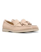 Clarks Велурени мокасини Narini Edge Бежов