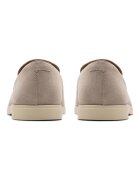 Clarks Велурени мокасини Torford с омекотени стелки Сиво-бежов