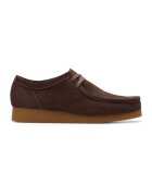 Clarks Велурени мокасини Wallabeeevo Тъмнокафяв
