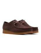 Clarks Велурени мокасини Wallabeeevo Тъмнокафяв