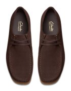 Clarks Велурени мокасини Wallabeeevo Тъмнокафяв