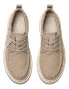 Clarks Велурени спортно-елегантни обувки Polden Сиво-бежов