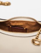 Coach Кожена чанта Хобо Jonie с лого Слонова кост