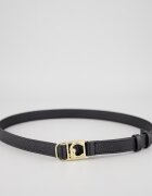 COCCINELLE Кожен колан C-Me с тока с игла Черен