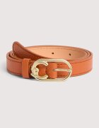 COCCINELLE Кожен колан C-Me Тъмно оранжево