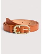 COCCINELLE Кожен колан C-Me - Тъмно оранжево