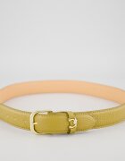 COCCINELLE Кожен колан с метална тока Маслинено зелено