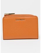 COCCINELLE Кожен портфейл с лого - Светлокафяв