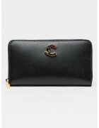 COCCINELLE Кожен портфейл с цип - Черен