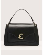 COCCINELLE Кожена чанта за рамо C-Me - Черен
