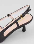 COCCINELLE Кожени обувки с отворена пета и остър връх Златист/Черен