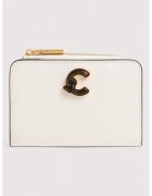COCCINELLE Правоъгълен кожен портфейл C-Me - Слонова кост