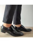 Conhpol Елегантни мъжки обувки 8498-0017 Black Florantic - черни
