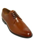 Conhpol Елегантни мъжки обувки Co55 - Floral Cognac Brown