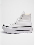 Converse Кецове All Star Lift Double Stack с равна платформа - Бял/Избеляло черно