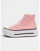 Converse Кецове Lift Double Stack с равна платформа - Бял/Розово
